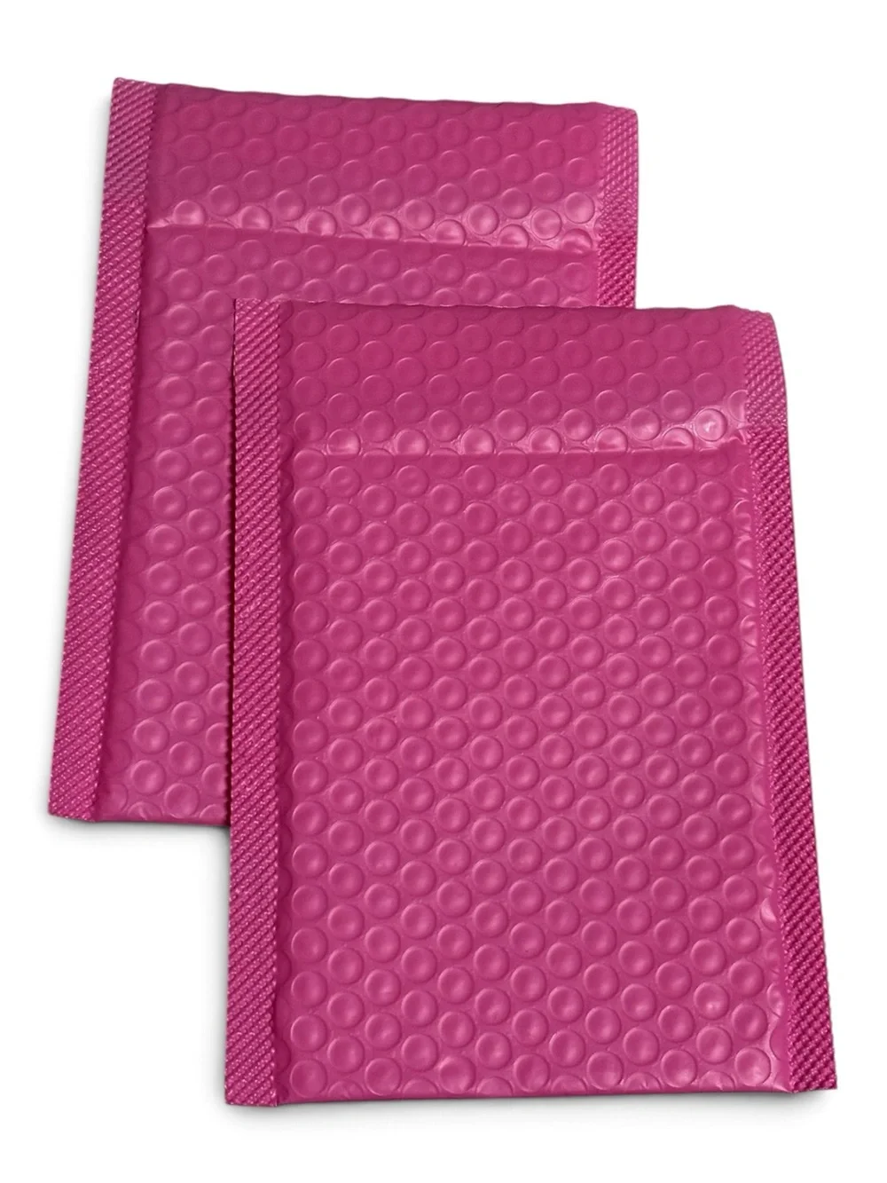 6”x5” Bright Pink Bubble Mailers - Pack of 10 plus 10 Thank You Stickers